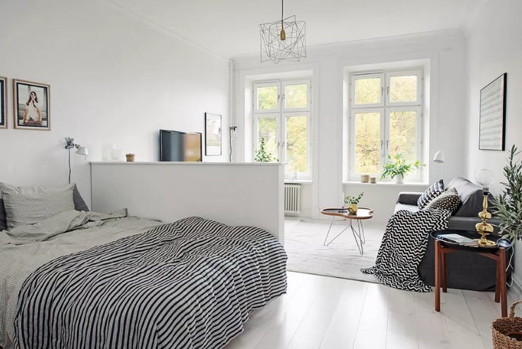 Спальня в небольшой квартире-студии: 10 идей для вдохновения интерьер и дизайн