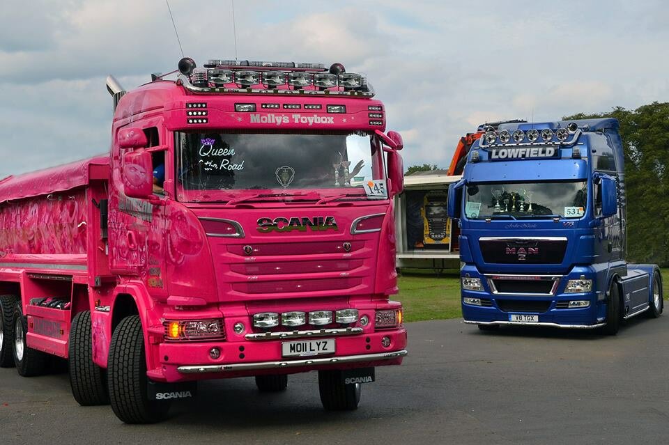 Ярко-розовый грузовик самосвал Scania “Принцесса” - он собирает пожертвования для маленьких пациентов авто