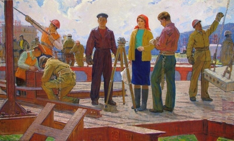 «Нарисуем — будем жить»: строители и стройка в советской живописи Живопись