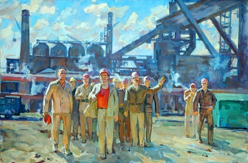 «Нарисуем — будем жить»: строители и стройка в советской живописи Живопись